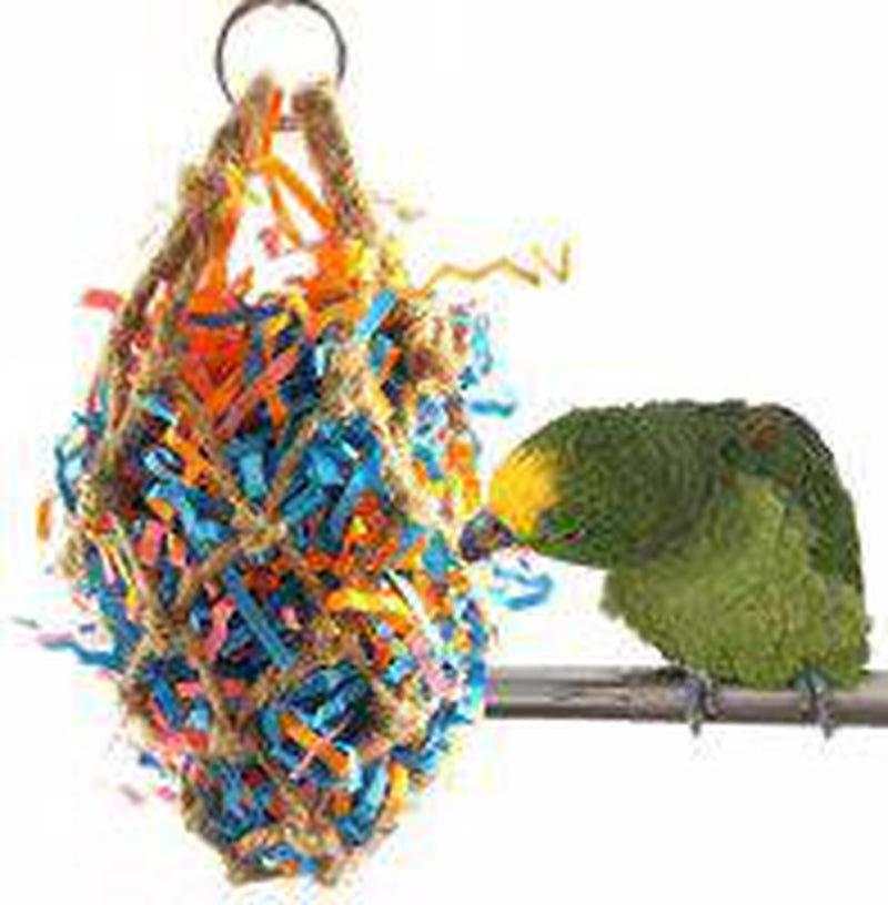 Tureclos Bird Chew Toy Hanging Pet Exercising Bag Paper-Stuffed Bird Playing Cage Accessory Animals & Pet Supplies > Pet Supplies > Bird Supplies > Bird Cage Accessories TureClos   