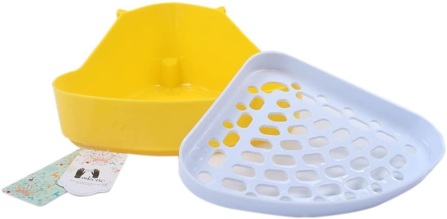 Triangle Potty Trainer Corner Bunny Toilet Guinea Pig Litter Bedding Plastic Box Pet Pan for Rabbit Chinchilla Hamster Ferret Small Animal Animals & Pet Supplies > Pet Supplies > Small Animal Supplies > Small Animal Bedding AUPERTO   