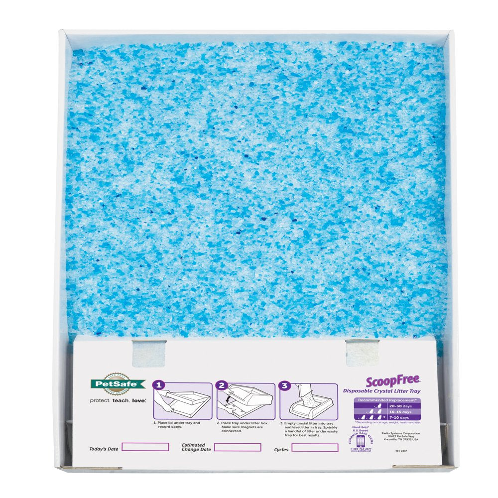 Petsafe Scoopfree Replacement Blue Crystal Litter Tray, 1-Pack Easy Cleanup with Disposable Tray Includes Leak Protection and Low Tracking Litter Animals & Pet Supplies > Pet Supplies > Cat Supplies > Cat Litter Radio Systems Corporation   