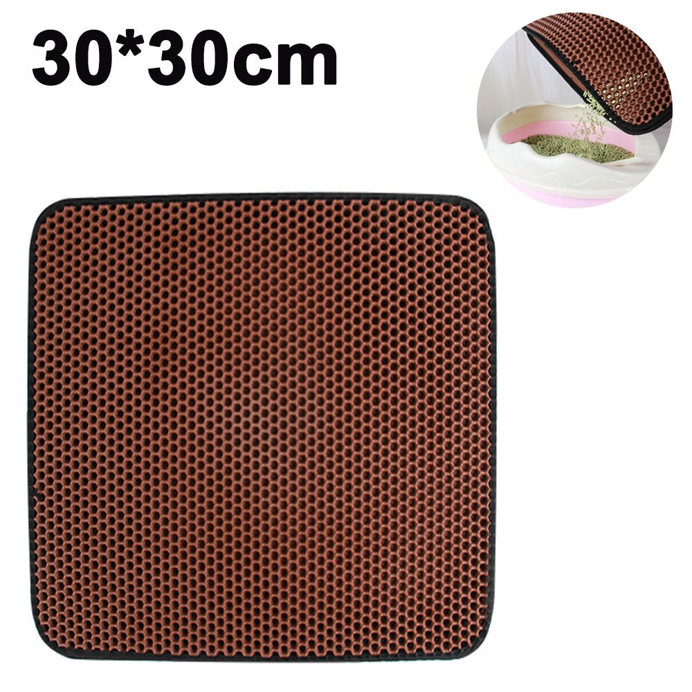 Cat Litter Trapper Litter Mat, Cat Mat, Litter Box Mat Water Proof Layer and Puppy Pad Option. Animals & Pet Supplies > Pet Supplies > Cat Supplies > Cat Litter Box Mats Miruku 30*30cm Brown 