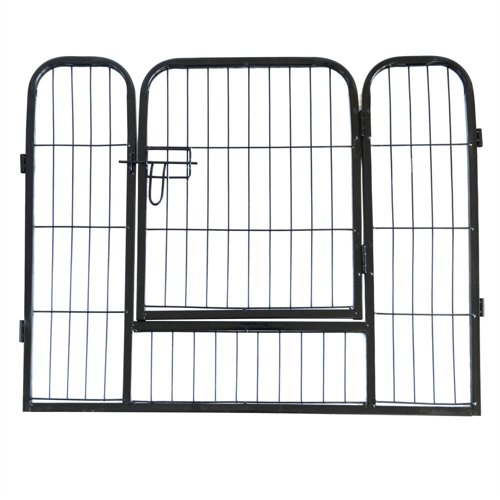 Dog Playpen, 40"H Indoor & Outdoor Metal Pet Puppy Dogs Exercise Run Crate Fence Play Pen, 8 Panels, Black Animals & Pet Supplies > Pet Supplies > Dog Supplies > Dog Kennels & Runs MOJTBE   