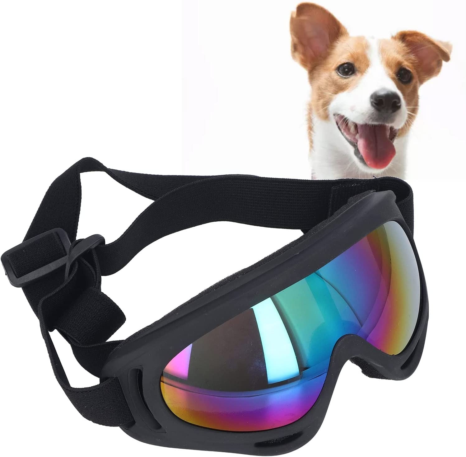 Dog Goggles, Dog Sunglasses, UV Protection, Windproof, Summer Outdoor Sun Protection, Eye Protection, Large Dogs(White) Animals & Pet Supplies > Pet Supplies > Dog Supplies > Dog Apparel MWDOCTOY black  