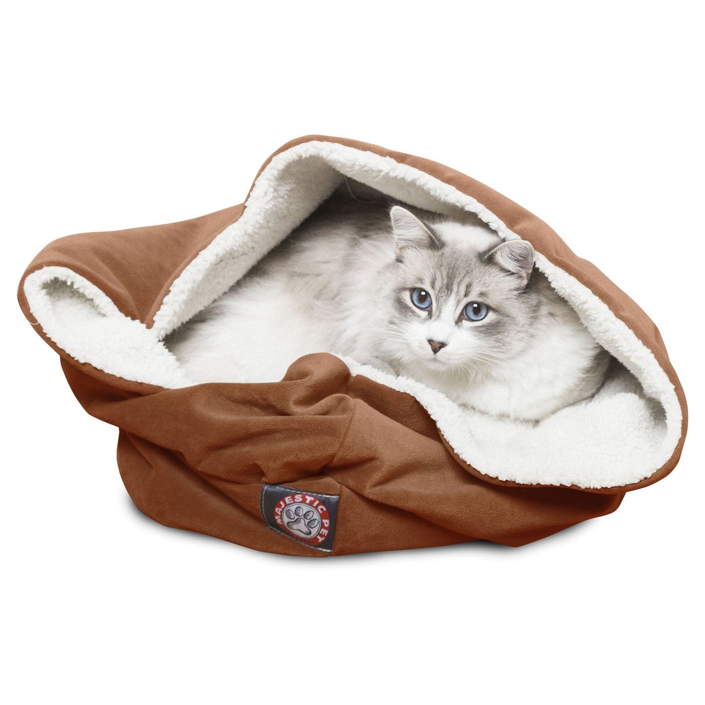 Majestic Pet Suede 17 In. Burrow Cat Bed Animals & Pet Supplies > Pet Supplies > Cat Supplies > Cat Beds Majestic Pet Products Rust  