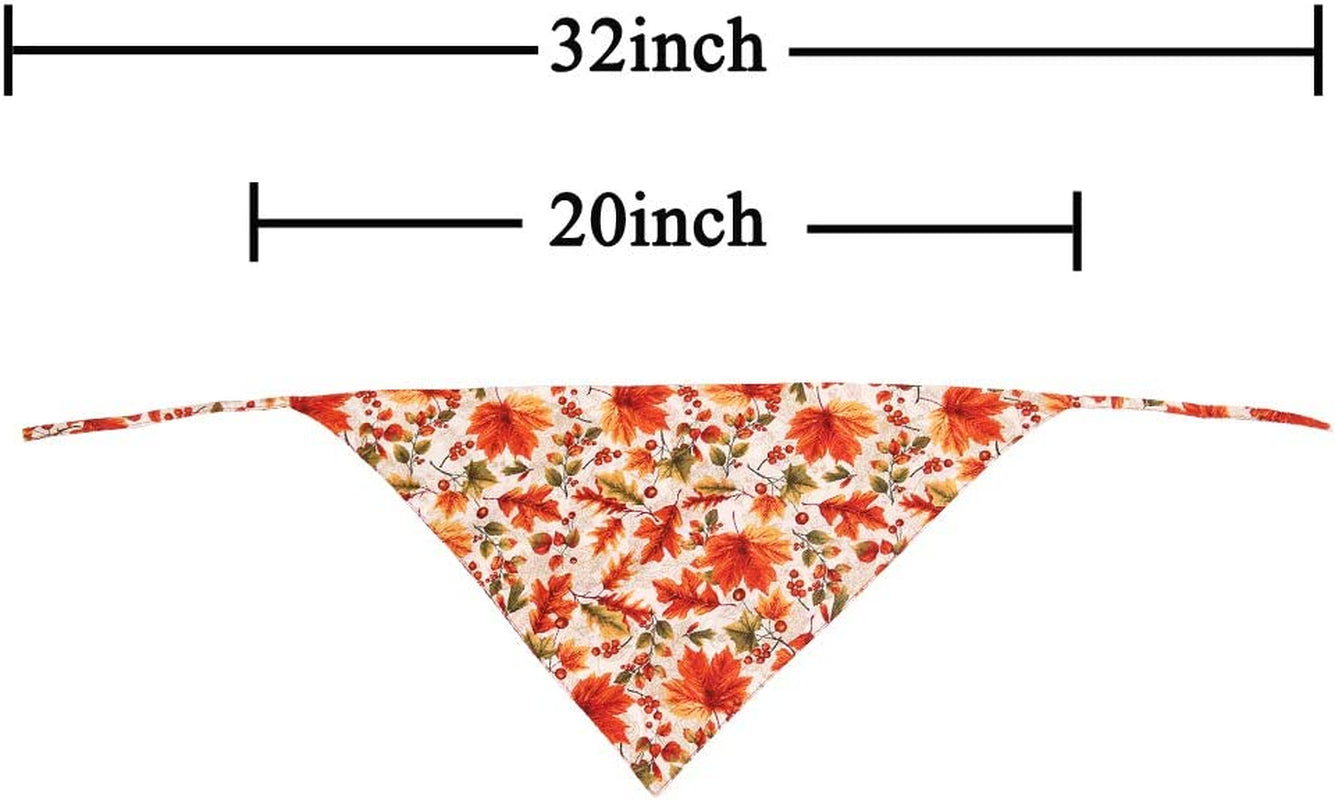 3 Pcs/Pack Thanksgiving Dog Bandana Reversible Triangle Bibs Scarf Accessories for Dogs Cats Pets Large Animals & Pet Supplies > Pet Supplies > Dog Supplies > Dog Apparel KZHAREEN   