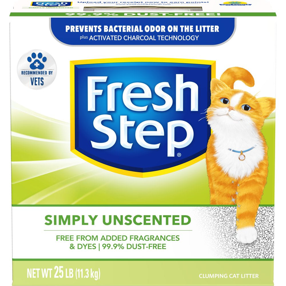 Fresh Step Simply Unscented Litter, Clumping Cat Litter, 25 Lbs Animals & Pet Supplies > Pet Supplies > Cat Supplies > Cat Litter The Clorox Company   