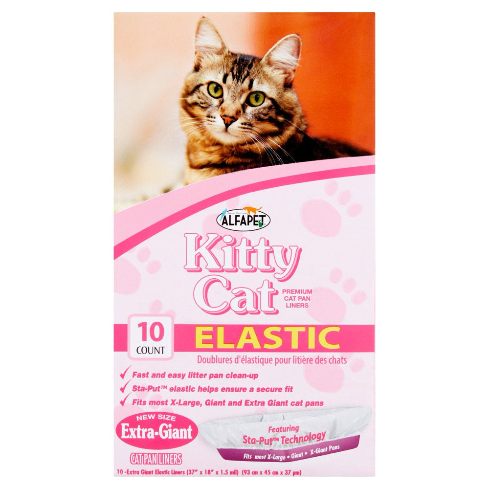 Alfapet, Kitty Cat Elastic Litter Box Liners, 10 Count Animals & Pet Supplies > Pet Supplies > Cat Supplies > Cat Litter Box Liners AlfaPet Inc.   