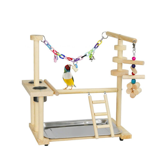 Fovien Bird'S Nest Bird Perches Play Stand Gym Parrot Playground Playgym Playpen Playstand Swing Bridge Tray Wood Climb Ladders Wooden Conure Parakeet Macaw 1PCS Animals & Pet Supplies > Pet Supplies > Bird Supplies > Bird Gyms & Playstands Fovien   