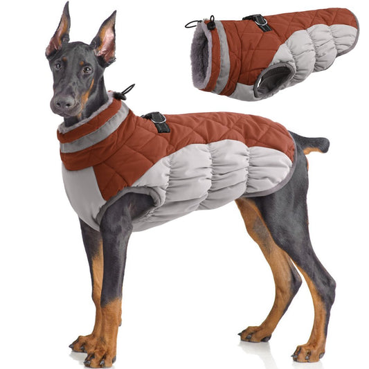 ROZKITCH Padded Vest Dog Winter Coat Windproof Reflective Cold Weather Dog Jacket Comfortable Dog Apparel for Cold Weather Snowproof Vest Padded for Small Medium Large Dogs Animals & Pet Supplies > Pet Supplies > Dog Supplies > Dog Apparel ROZKITCH XXXL Brown 