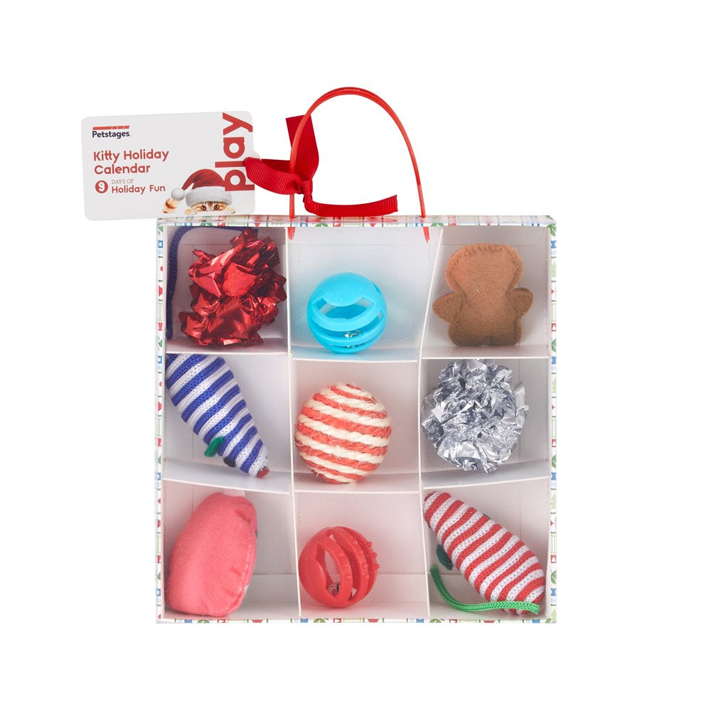 Petstages Holiday Calendar Cat Toy - 9-Piece Multipack, Multi, One-Size