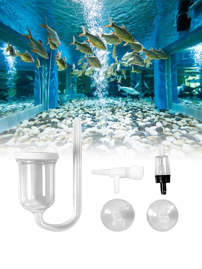 Glass Oxygen Refiner Air Stone Fish Tank Bubble Diffuser