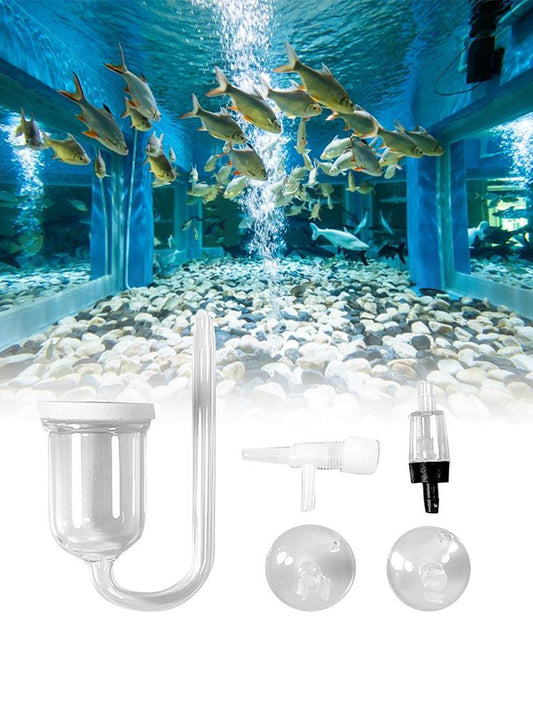 Glass Oxygen Refiner Air Stone Fish Tank Bubble Diffuser