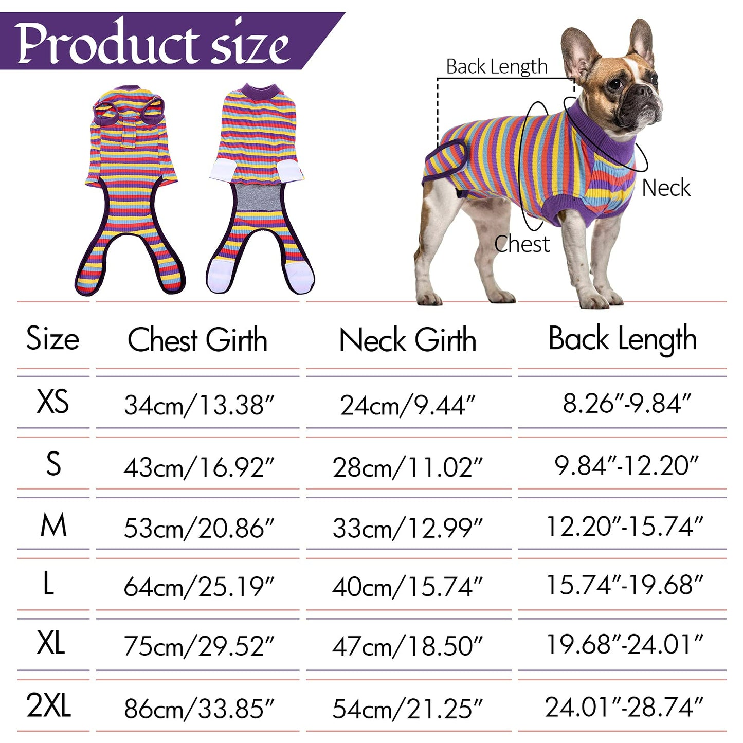 IDOMIK Dog Surgery Recovery Suit, Onesie after Surgery Breathable Abdominal Wound Skin Diseases Protector, Cone Collar Alternative, Anti-Licking Pet Surgical Recovery Snuggly Suit