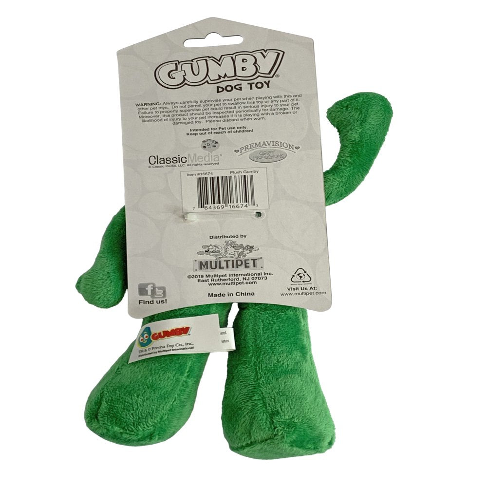 Multipet Original Gumby Plush Dog Toy, Green Animals & Pet Supplies > Pet Supplies > Dog Supplies > Dog Toys Multipet International   