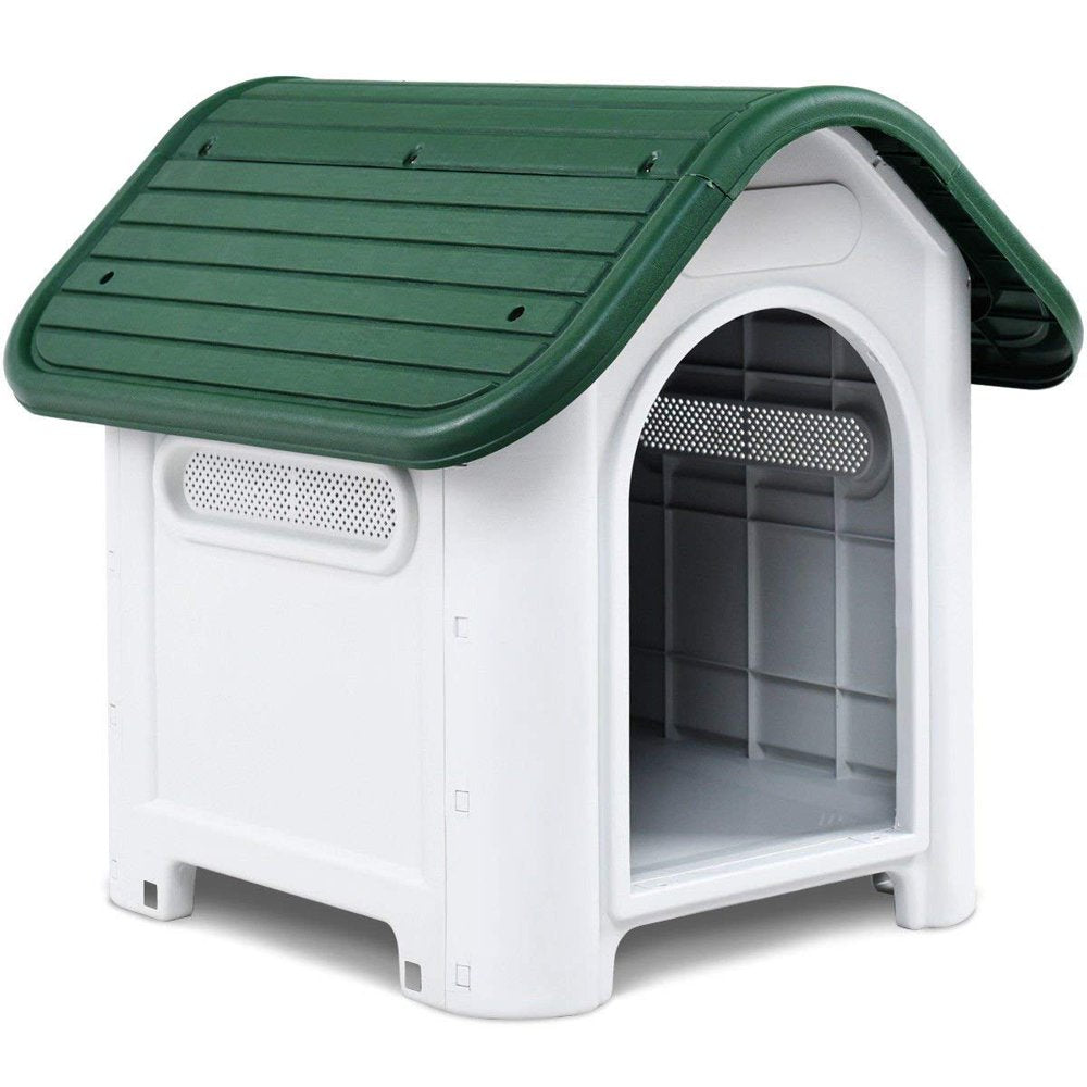 Up to 30 Lbs Waterproof Plastic Dog Cat Kennel Puppy House Outdoor Pet Shelter Red SMALL Animals & Pet Supplies > Pet Supplies > Dog Supplies > Dog Houses Magshion Green  