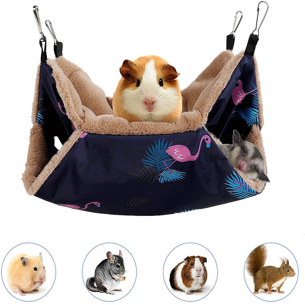 Barka Ave Small Pet Cage Hammock, Hanging Bed for Small Animals Pet Cage Hammock Accessories Bedding for Chinchilla Parrot Sugar Glider Ferrets Rat Hamster Rat Playing Sleeping Animals & Pet Supplies > Pet Supplies > Small Animal Supplies > Small Animal Bedding Barka Ave   