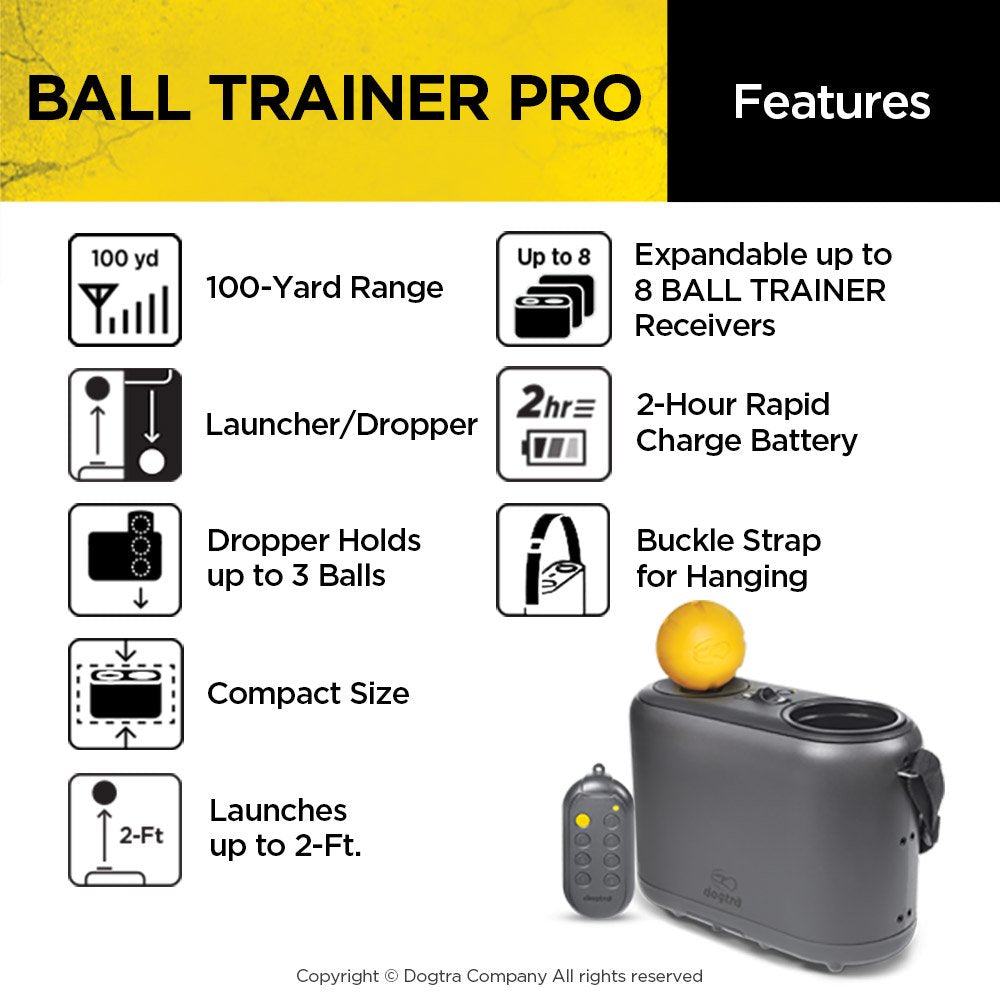 Dogtra BALL TRAINER PRO Dog Trainer Rechargeable 100-Yard Dual-Function Launcher/Dropper Animals & Pet Supplies > Pet Supplies > Dog Supplies > Dog Treadmills Dogtra   