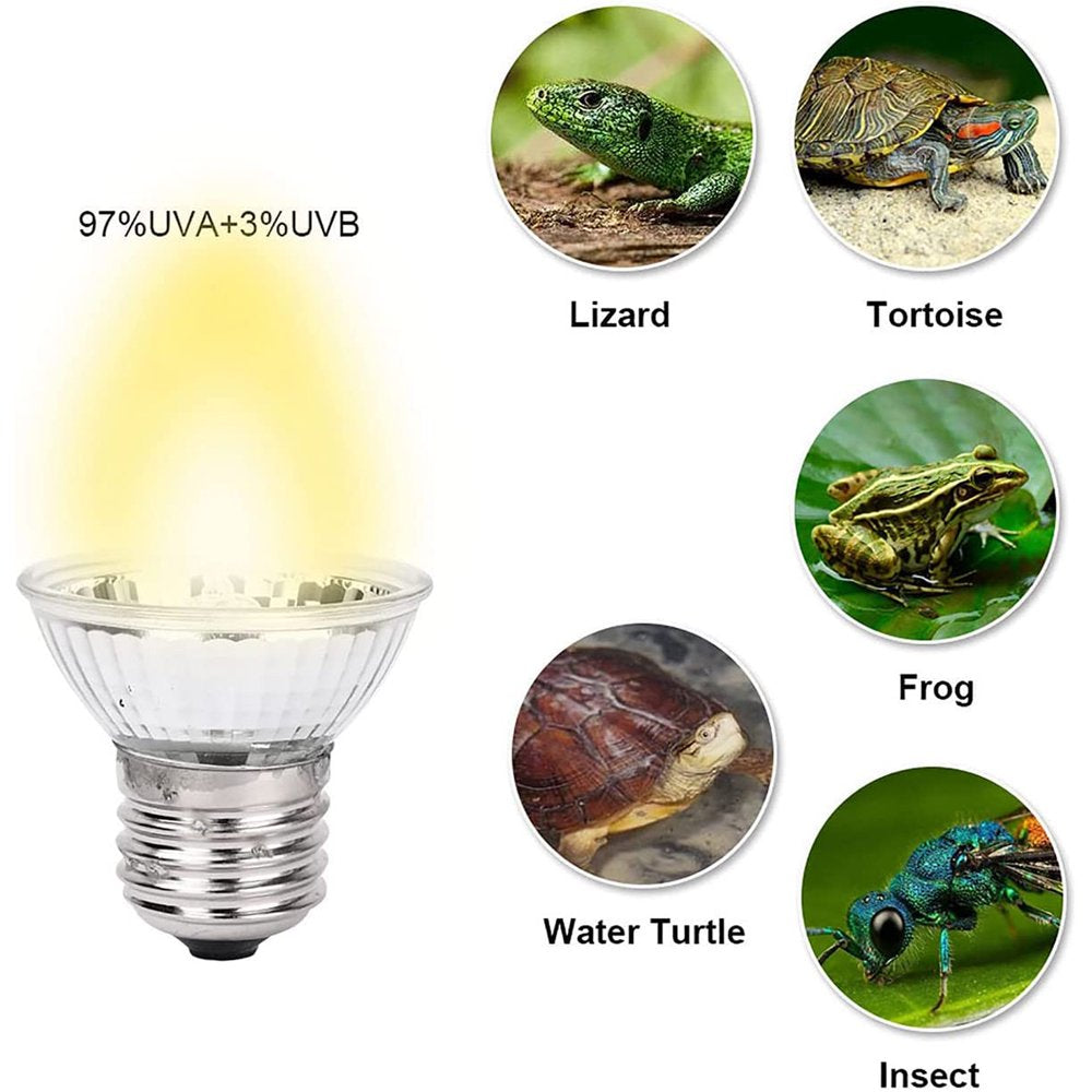 Reptile Heat Lamp,Heat Spotlight for Aquarium Reptile,Reptiles Habitat Sun Heat Lamp Bulb,Uva UVB Light Pet Heating Bulb(25W,110V)  Heat Lamp   