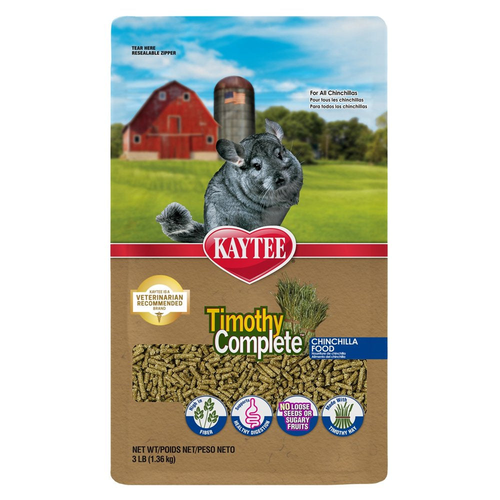 Kaytee Timothy Complete Chinchilla Food 3 Lb Animals & Pet Supplies > Pet Supplies > Small Animal Supplies > Small Animal Food Central Garden and Pet   