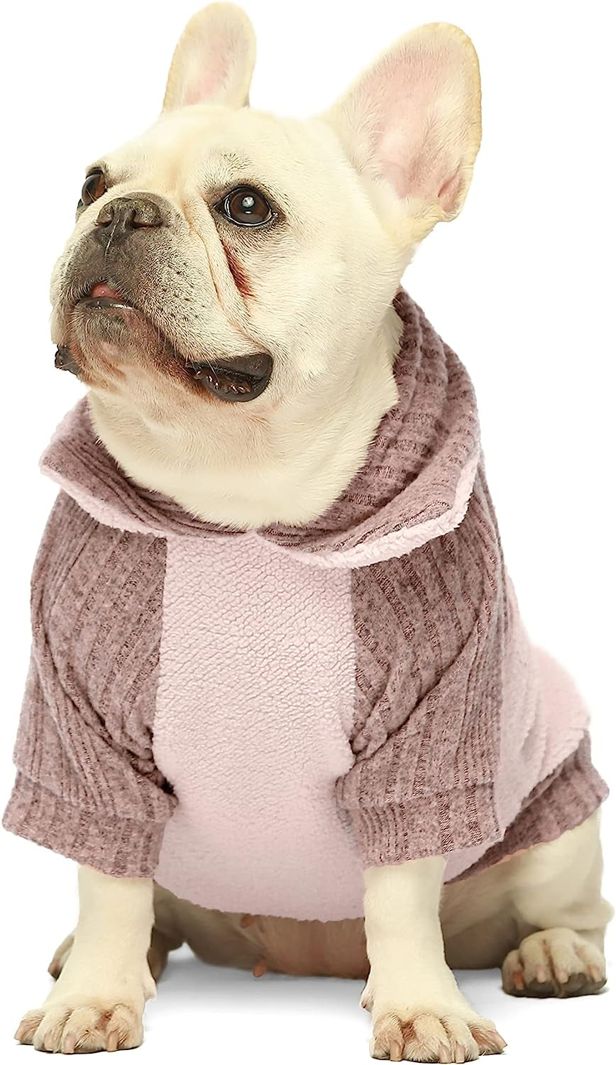 Fitwarm Fleece Dog Sweater, Turtleneck Dog Coat, Dog Winter Clothes for Small Dogs Boy, Pet Pullover Jumper, Cat Apparel, Blue, Medium Animals & Pet Supplies > Pet Supplies > Dog Supplies > Dog Apparel Fitwarm Pink X-Small 