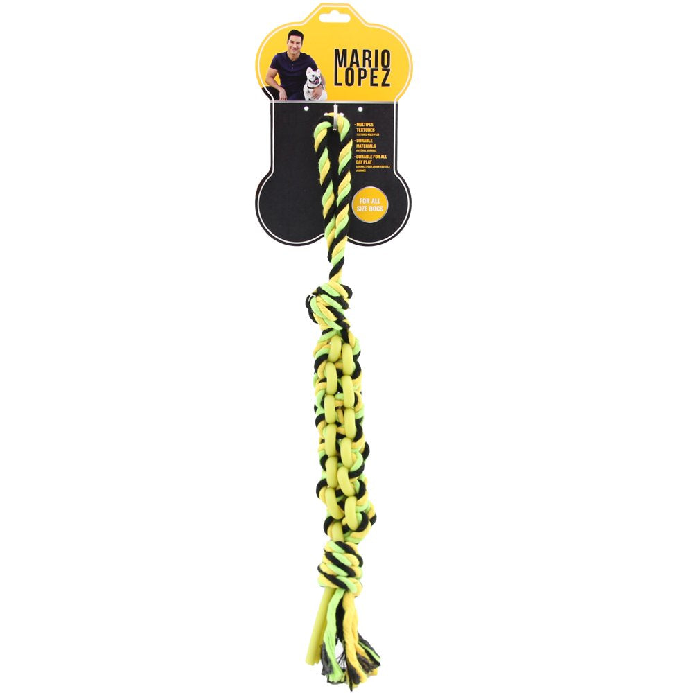 Mario Lopez Dog Toy 15.5 Inches Chain Link Rope and Rubber Tug Toy, Blue Animals & Pet Supplies > Pet Supplies > Dog Supplies > Dog Toys Mario Lopez   