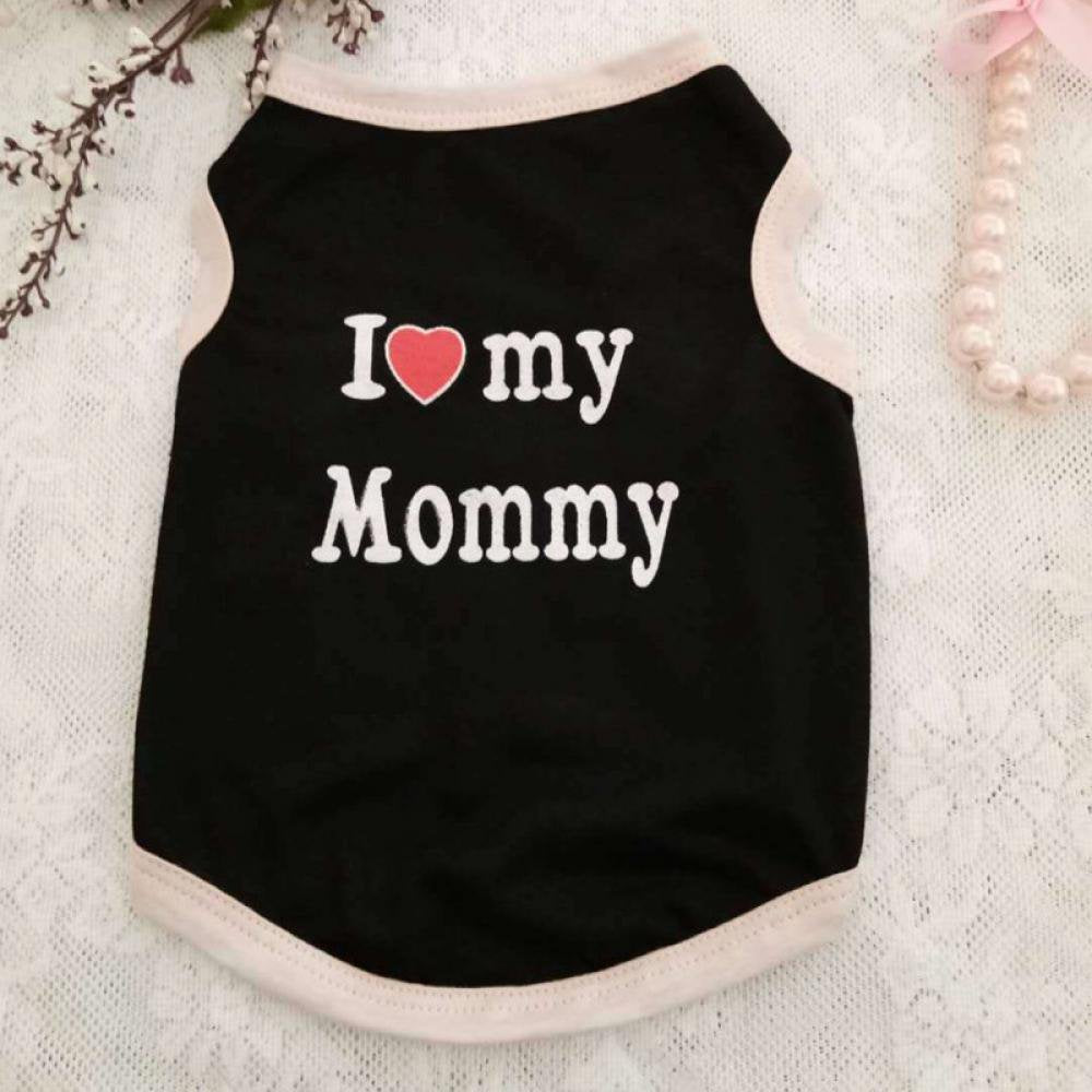 I ❤ My Mommy Dog Shirt Male Puppy Clothes for Small Dog Boy Chihuahua Yorkies Bulldog Pet Cat Outfits Tshirt Apparel (X-Small, Black) Animals & Pet Supplies > Pet Supplies > Dog Supplies > Dog Apparel Alvage   