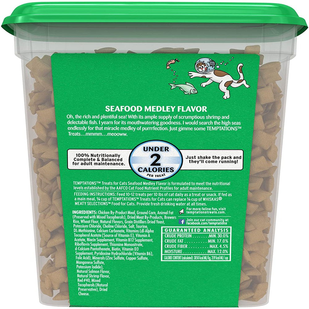 Temptations Classic Cat Treats Seafood Medley Flavor, Value Size 16 Oz. Tub Animals & Pet Supplies > Pet Supplies > Cat Supplies > Cat Treats Mars Petcare   