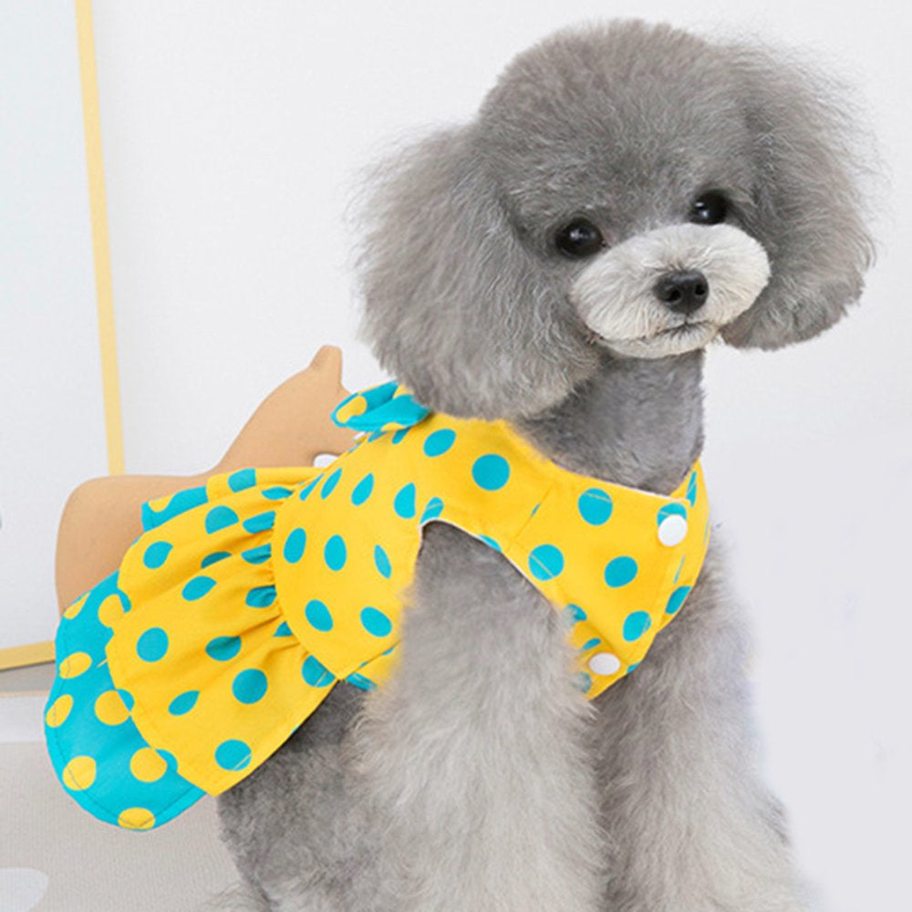 Shenmeida Dog Dresses for Small Dogs Summer Harness with Leash Bow-Knot Girl Dog Clothes Apparel Pet Cat Skirt Costume Outfits Puppy Clothing Animals & Pet Supplies > Pet Supplies > Cat Supplies > Cat Apparel shenmeida   