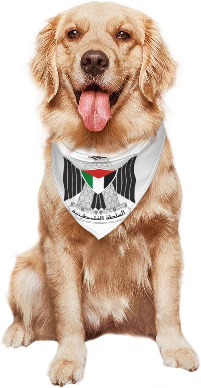 Coat of Arms of the Palestinian National Authority Pet Dog and Cat Decorative Triangle Scarf,Dog Bandana,Breathable and Stain Resistant. Animals & Pet Supplies > Pet Supplies > Dog Supplies > Dog Apparel ZALTAS   