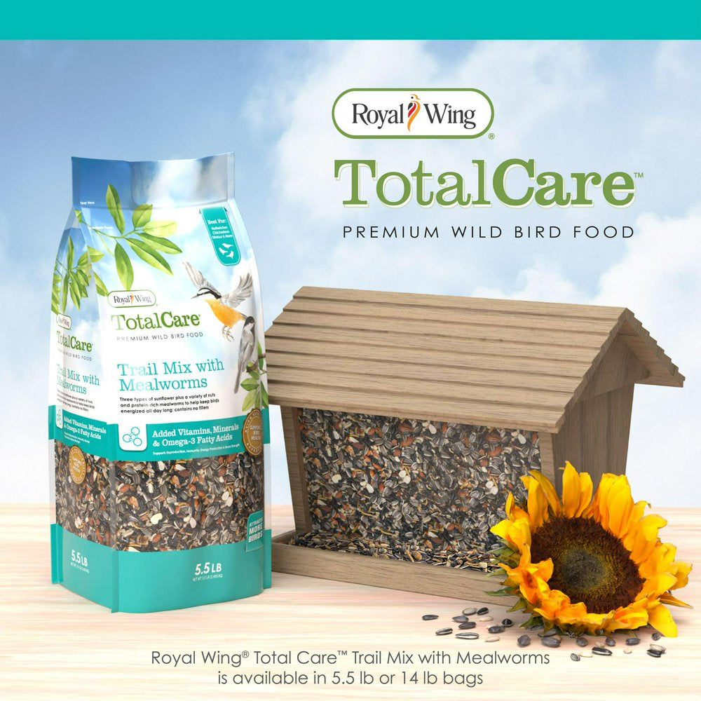 Royal Wing Total Care Trail Mix with Mealworms Wild Bird Food, 14 Lb. Animals & Pet Supplies > Pet Supplies > Bird Supplies > Bird Food Royal Wing   