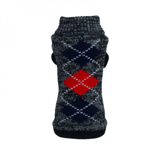 Sweetcandy Pet Dog Classic Knitwear Sweater Dog Pet Clothes Jacquard Knitted Plaid Dog Puppy Sweater Pet Jumper Coat Apparel Clothes Holiday Costume Animals & Pet Supplies > Pet Supplies > Dog Supplies > Dog Apparel SweetCandy L Black 
