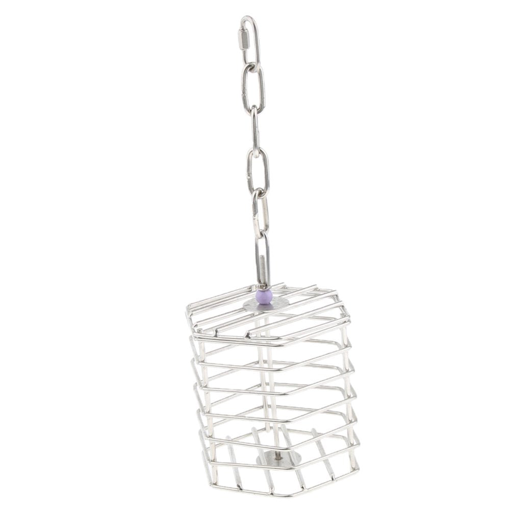 Pet Bird Parrot Squirrel Bold Stainless Steel Hanging Cage Foraging Toys Macaw Cockatoo Feeder Entertainment Toys