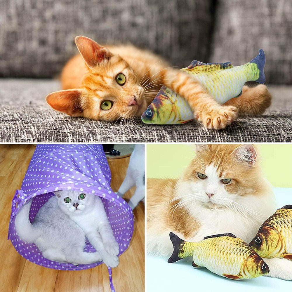 Doingart 28Pcs Cat Toys Kitten Toys Assortments, Cat Play Tunnels Catnip Fish Feathert Toy Teaser Wand Fish Fluffy Mouse Mice Balls and Bells for Cat, Puppy, Kitty Animals & Pet Supplies > Pet Supplies > Cat Supplies > Cat Toys Doingart   