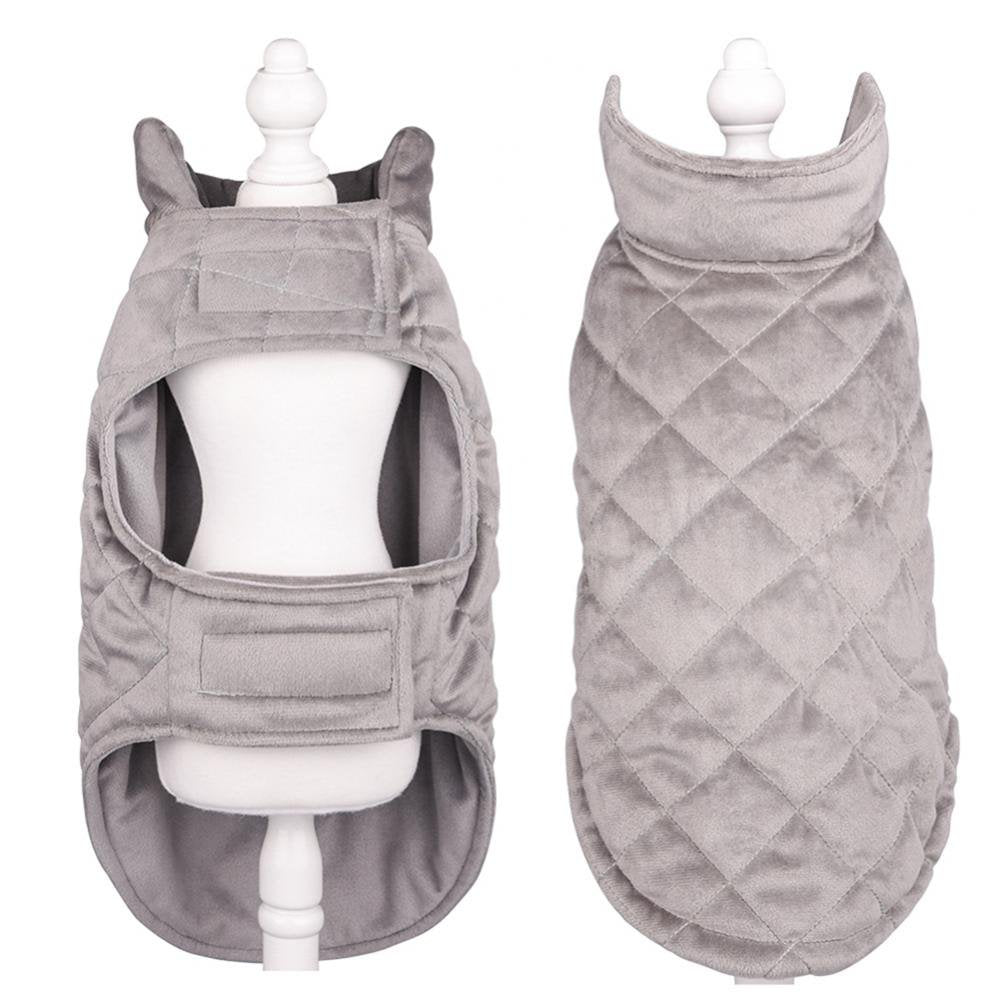 Summark Comfort Fit Dog Clothes Warm Dog Coat Windproof Reversible New Soft Padded Style Dog Vest Apparel for Cold Weather Dog Jacket for Small -Large Dogs Animals & Pet Supplies > Pet Supplies > Dog Supplies > Dog Apparel Sunmark 2XL Gray 