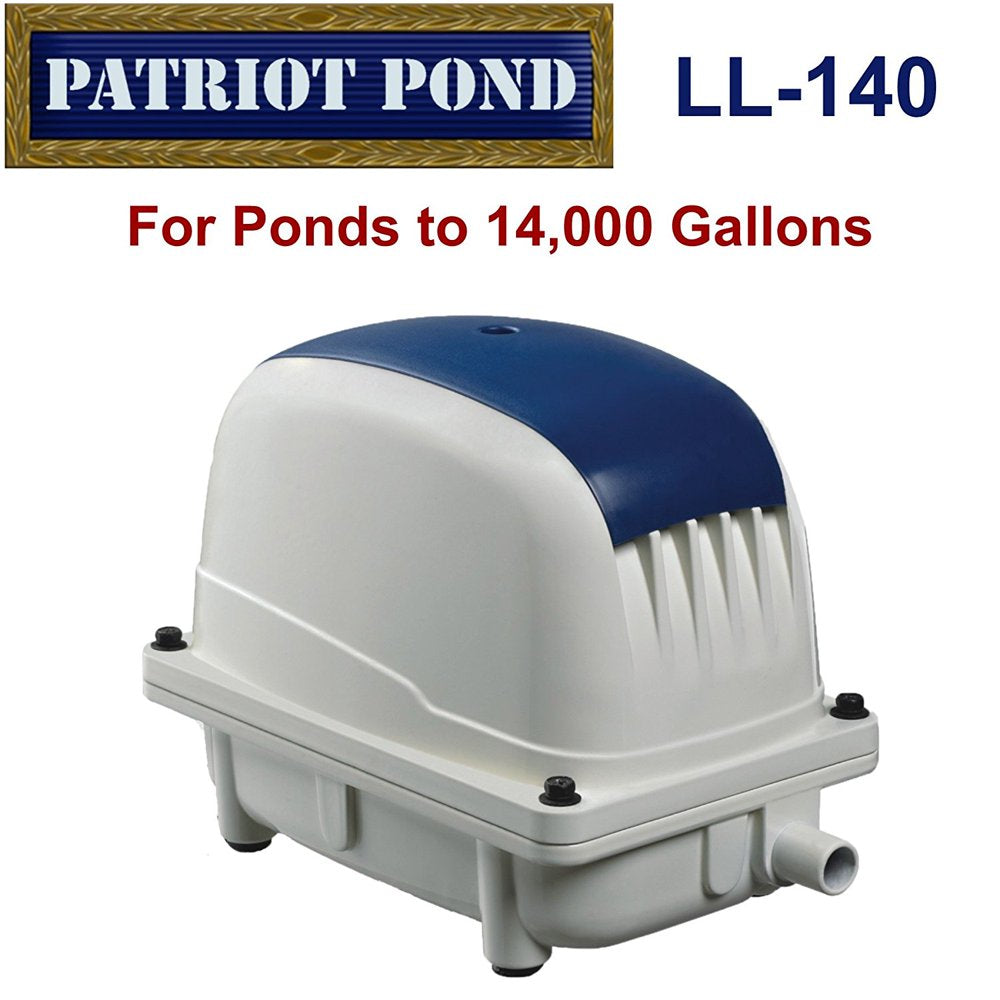 Patriot Bottom Aeration System LLS-20 , for Ponds to 2,000 Gallons, and Pond Depths to 12 Feet Animals & Pet Supplies > Pet Supplies > Fish Supplies > Aquarium & Pond Tubing Anjon Manufacturing Plastic 4.94 CFM Aeration Pump 