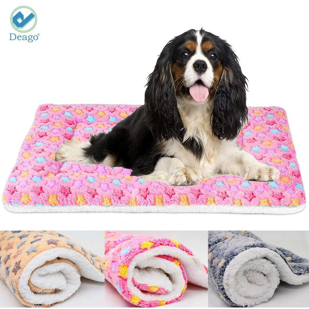 Deago Ultra Soft Pet Bed for Dogs and Cats, Reversible Animals & Pet Supplies > Pet Supplies > Cat Supplies > Cat Beds Deago 27.6" x 21.6" Pink 