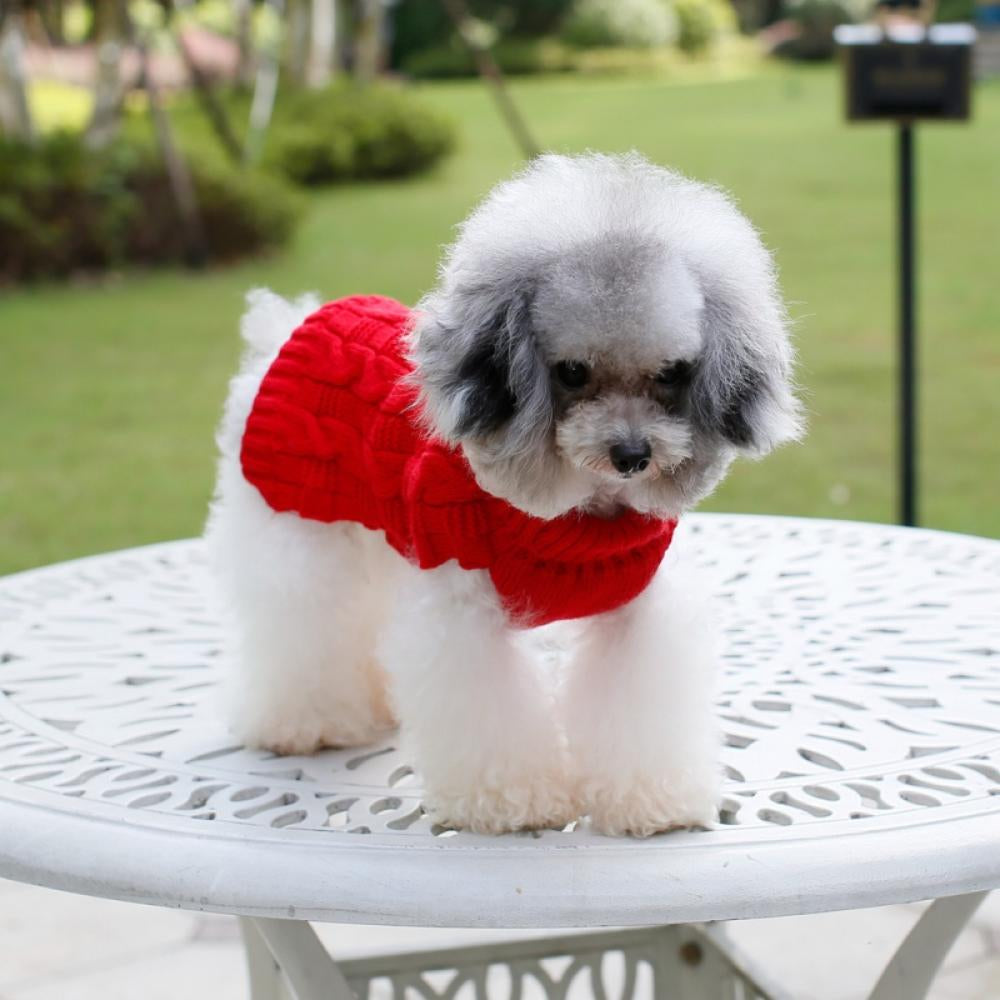 Stibadium Pet Dog Sweaters Winter Warm Puppy Clothes Knitted Sweater Outfit Apparel for Small Medium Unisex Doggie