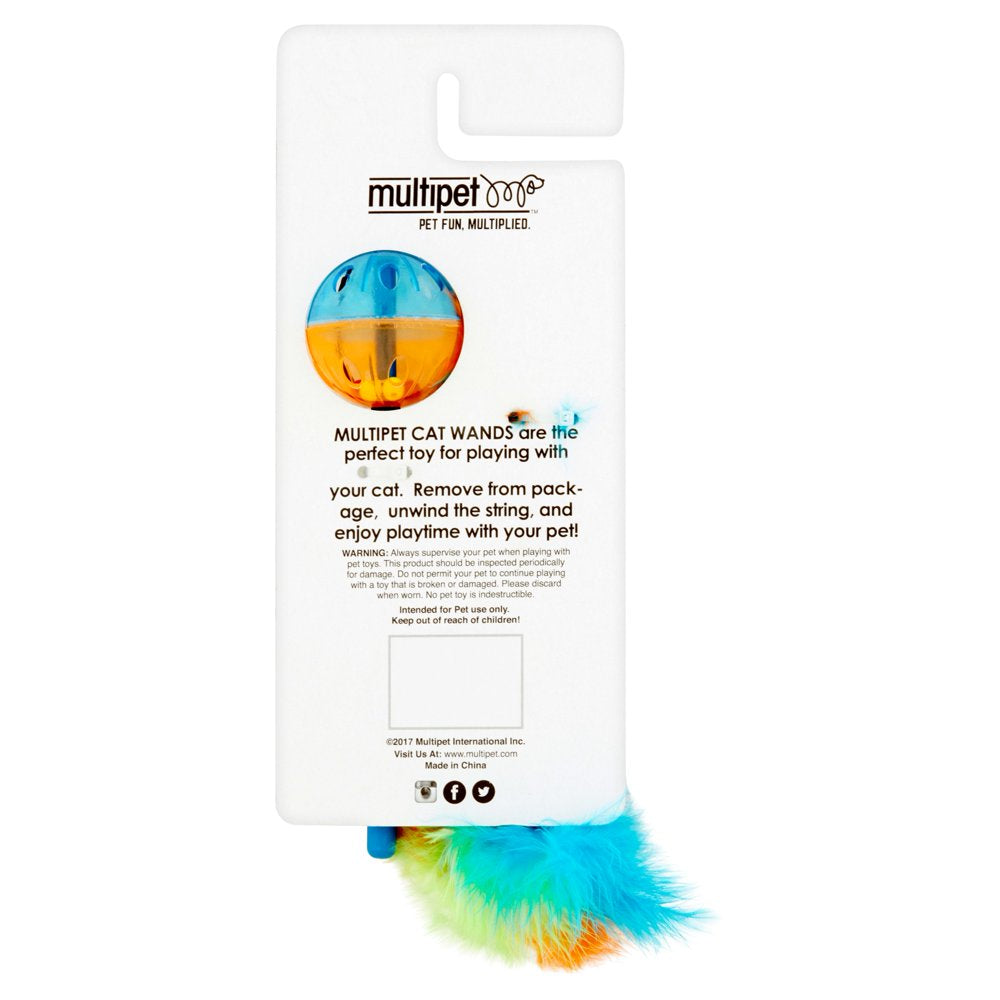 Multipet Interactive Feather Wand Cat Toy Animals & Pet Supplies > Pet Supplies > Cat Supplies > Cat Toys Multipet International Inc.   