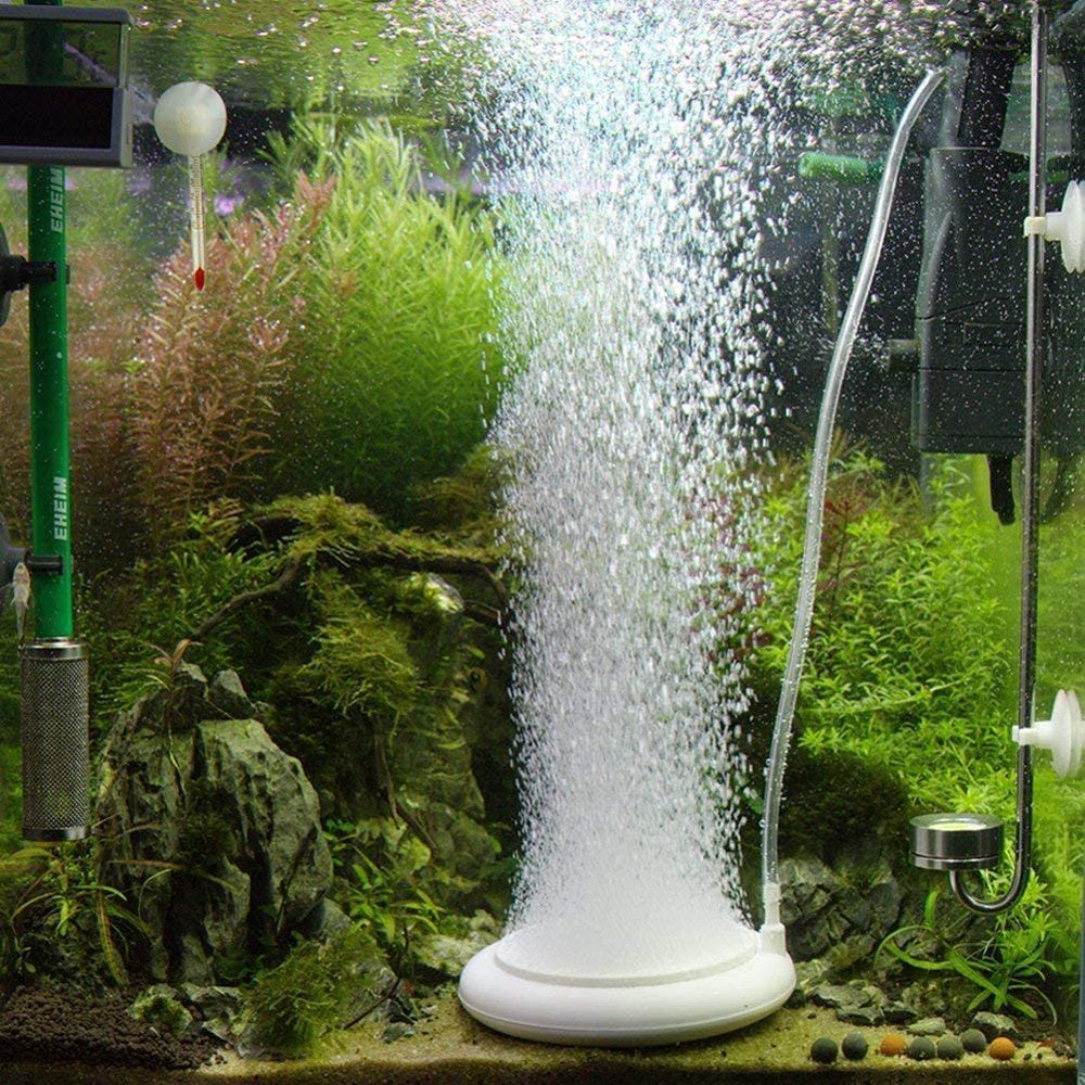 Aquarium Air Stone, Increase O2, Reduce CO2, 50Mm Quiet Aquarium Bubbler, Bubble Diffuser Provides Ultra-High Dissolved Oxygen, Aquarium Air Pump for Decoration (White, 50Mm)