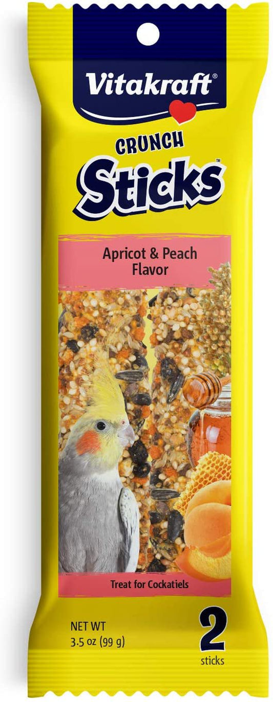 Cockatiel Treat Sticks - Apricot and Peach - 3.5Oz Animals & Pet Supplies > Pet Supplies > Bird Supplies > Bird Treats Home Décor   