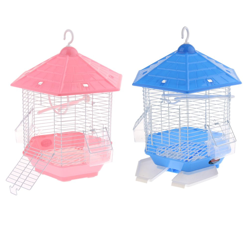 Classic Round/Square Bird Cage with Stand Finch Canary Cockatiel Parakeet Budgie Red Animals & Pet Supplies > Pet Supplies > Bird Supplies > Bird Cages & Stands HOMYL   