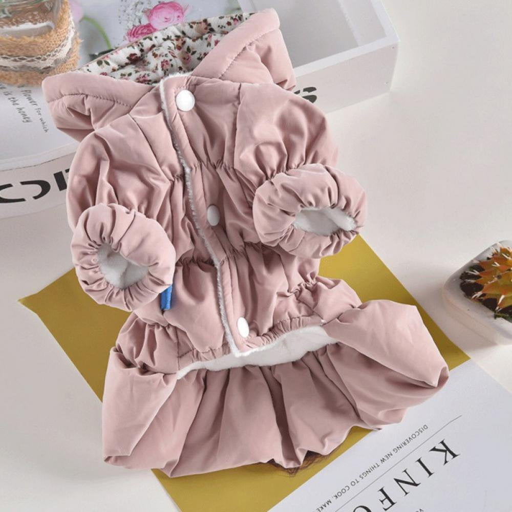 Dog Hoodie,Warm Dog Coat Clothes Dress Dog Skirt Puppy Jacket Pet Indoor Outdoor Winter Coats with Hooded,Doggy Apparel for Small Medium Dogs&Cats Chihuahua Bulldogs Animals & Pet Supplies > Pet Supplies > Cat Supplies > Cat Apparel Wisremt   