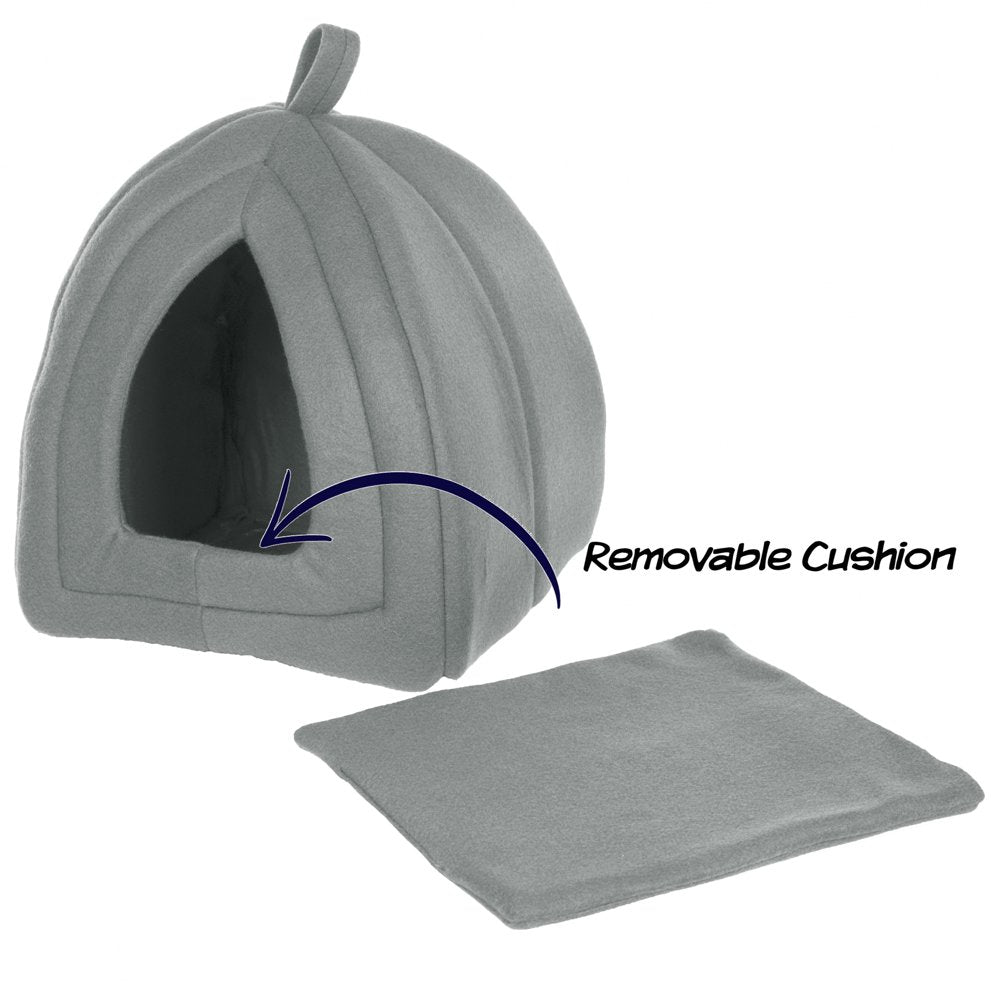 Cat House - Indoor Bed with Removable Foam Cushion - Pet Tent for Puppies, Rabbits, Guinea Pigs, Hedgehogs, and Other Small Animals by PETMAKER (Gray) Animals & Pet Supplies > Pet Supplies > Cat Supplies > Cat Beds Trademark Global   