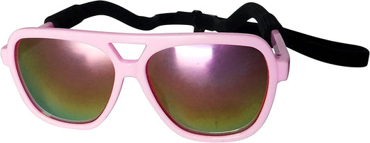 G033-Jnst Dog Pet Costume Turbo Sunglasses Small to Medium Breeds 15-30Lbs (Pink-Pink Mirror) Animals & Pet Supplies > Pet Supplies > Dog Supplies > Dog Apparel Style Vault Pink-pink mirror  