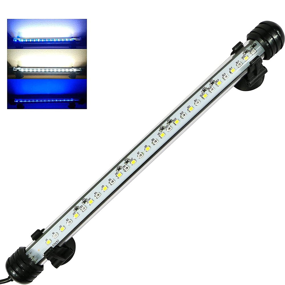 Dystyle Submersible LED Aquarium Light Fish Tank Light with Timer Auto On/Off White & Blue LED Light Bar Stick Animals & Pet Supplies > Pet Supplies > Fish Supplies > Aquarium Lighting DYstyle   