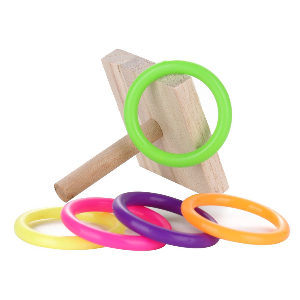 Bird Wooden Platform Plastic Ring Tabletop Toys Intelligence Development Chew Puzzle Toy Pet Bird Supplies for Parrots Parakeets Budgie Australian Parrot Small Birds Animals & Pet Supplies > Pet Supplies > Bird Supplies > Bird Toys Firlar   