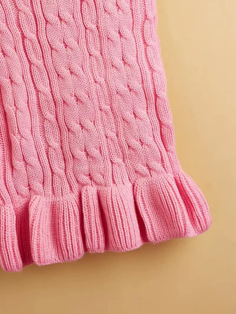 Dog Sweater Dress, Dog Pullover Knitwear Pet Sweater Warm for Fall Winter, Dog Coat for Small Medium Dogs with Size S-XL (X-Large, Pink) Animals & Pet Supplies > Pet Supplies > Dog Supplies > Dog Apparel Bwealth   