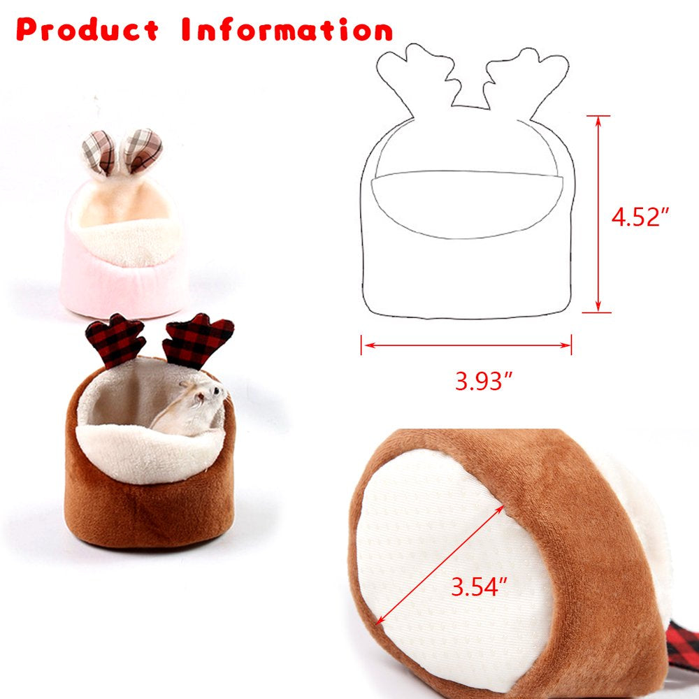 Vehomy 2PCS Hamster Mini Bed, Warm Small Pets Animals House Bedding, Cozy Nest Cage Accessories, Lightweight Cotton Sofa for Dwarf Hamster Animals & Pet Supplies > Pet Supplies > Small Animal Supplies > Small Animal Bedding Vehomy   