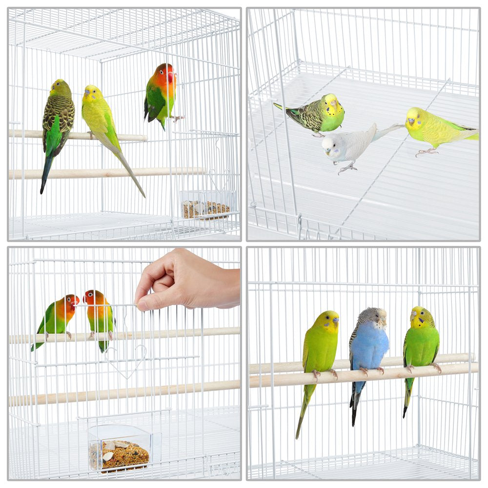 Topeakmart 47-In Flight Cage with Rolling Stand for Small Birds Parrots Parakeets Conures, White Animals & Pet Supplies > Pet Supplies > Bird Supplies > Bird Cages & Stands Topeakmart   