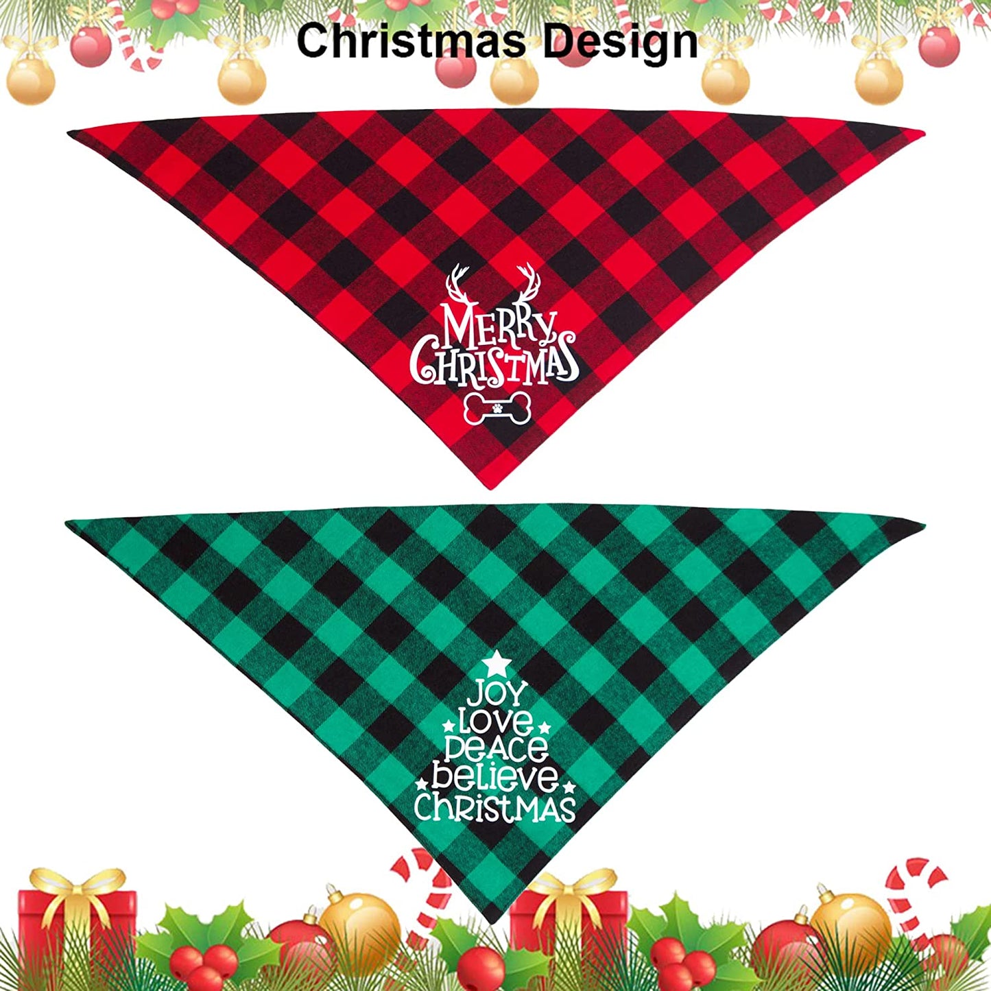 ADOGGYGO Holiday Dog Bandanas, Halloween Thanksgivng Christmas Dog Bandana Scarf Triangle Bibs Kerchief Christmas Thanksgivng Halloween Bandanas for Small Medium Large Dogs Pets Animals & Pet Supplies > Pet Supplies > Dog Supplies > Dog Apparel ADOGGYGO   