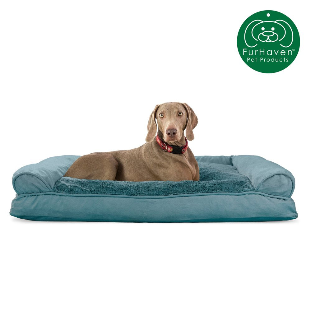 Furhaven Pet Products | Plush & Suede Pillow Sofa Pet Bed for Dogs & Cats, Espresso, Large Animals & Pet Supplies > Pet Supplies > Cat Supplies > Cat Beds FurHaven Pet Jumbo Deep Pool 